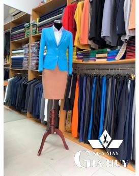 VEST NỮ CAO CẤP CHUẨN PHOM MÀU XANH DA TRỜI